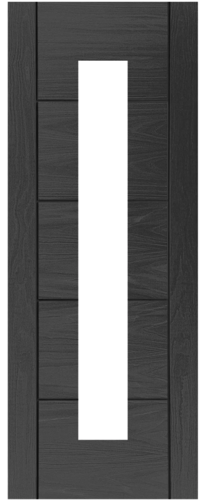 Ash grey Parma glazed internal door