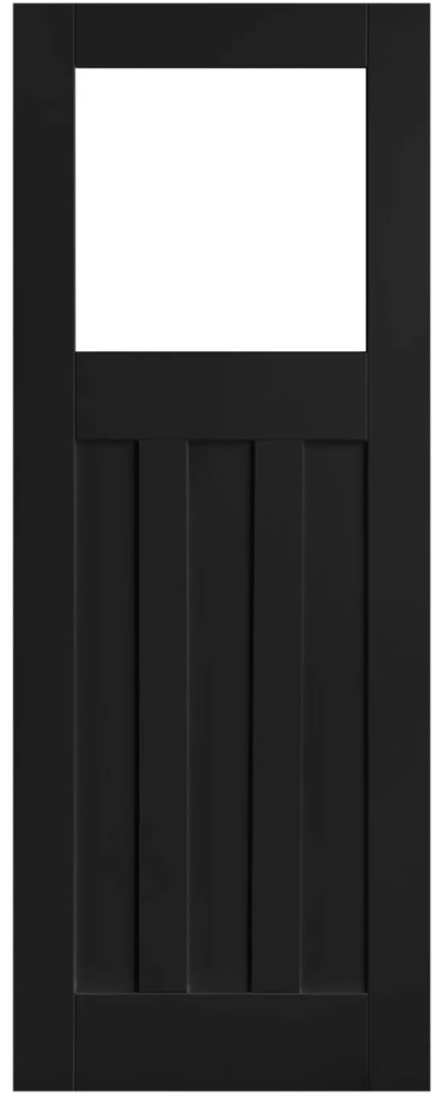 Black DX glazed internal door