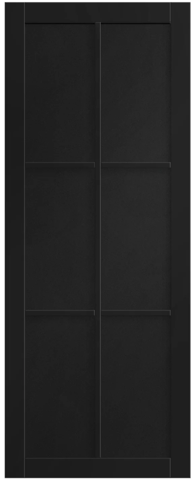 Black Studio 6 panel internal door