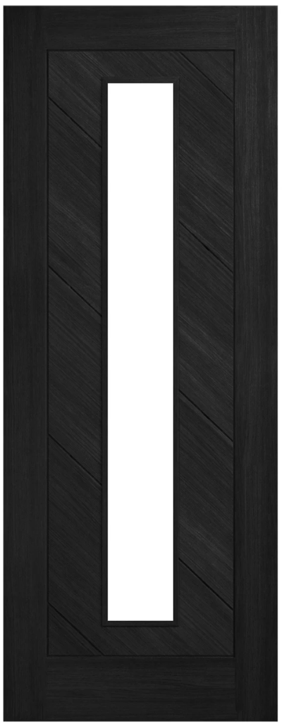 Black Stockholm glazed internal door
