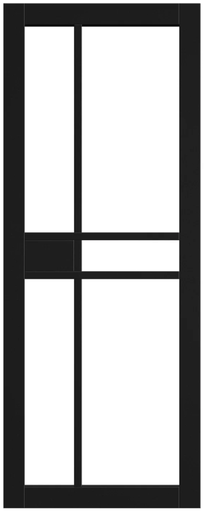 Black Studio 5 light glazed internal door