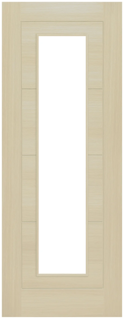 Blonde oak Ladder internal door with clear glazing