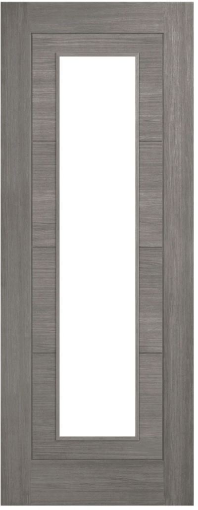 Light grey ladder glazed internal door