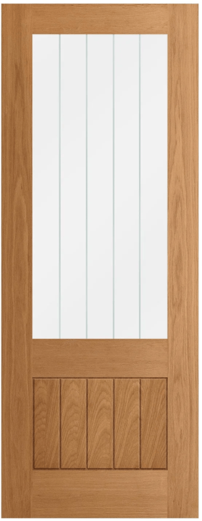 Oak Farley internal door with one glazed light