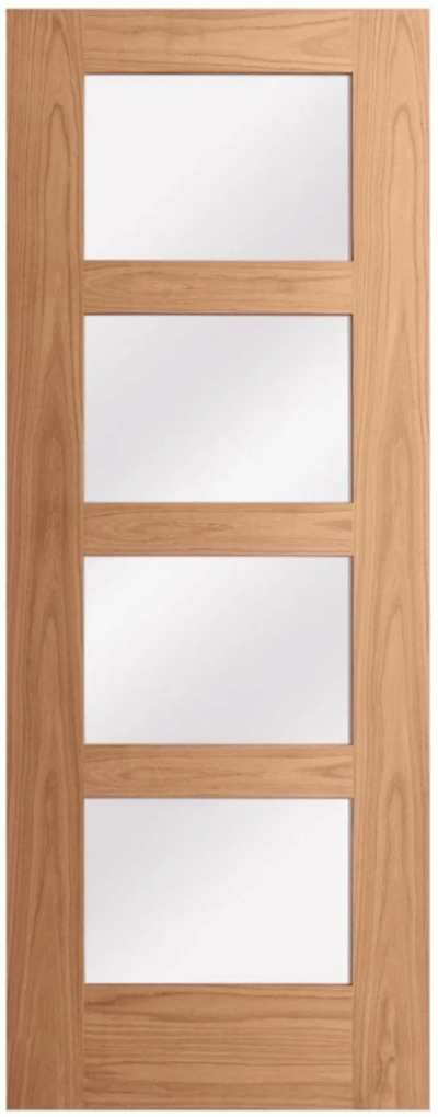 Oak Shaker 4 light glazed internal door