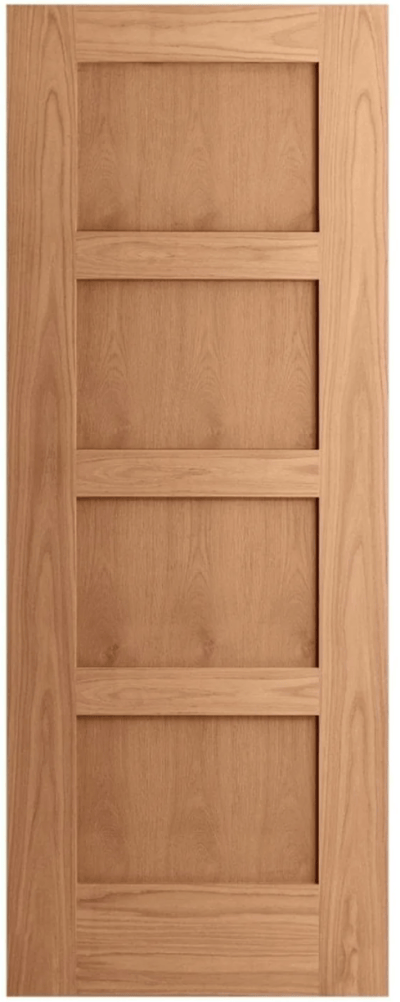 Oak Shaker 4 panel internal door