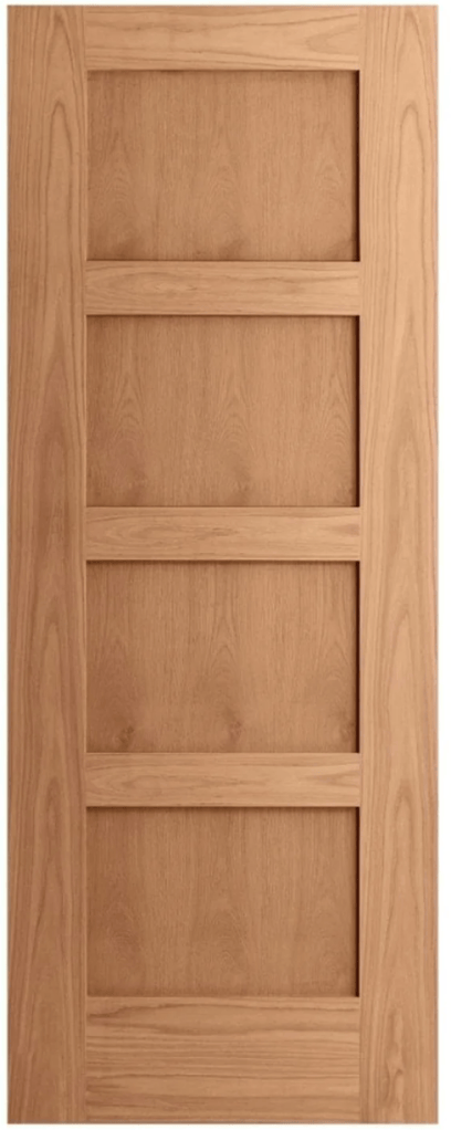 Oak Shaker four panel internal door