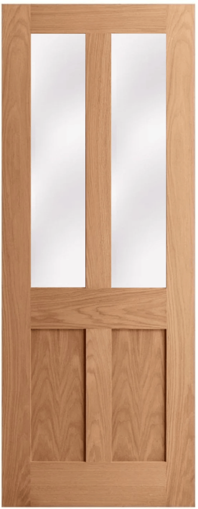 Oak Victorian shaker glazed internal door