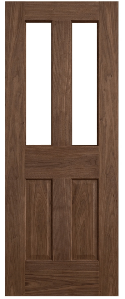 Walnut 1 light glazed internal door