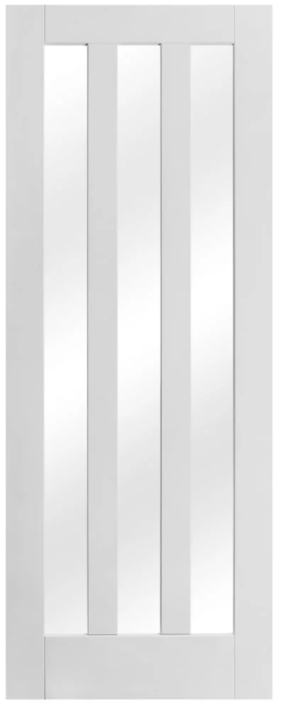 White Ashton 3 light glazed internal door