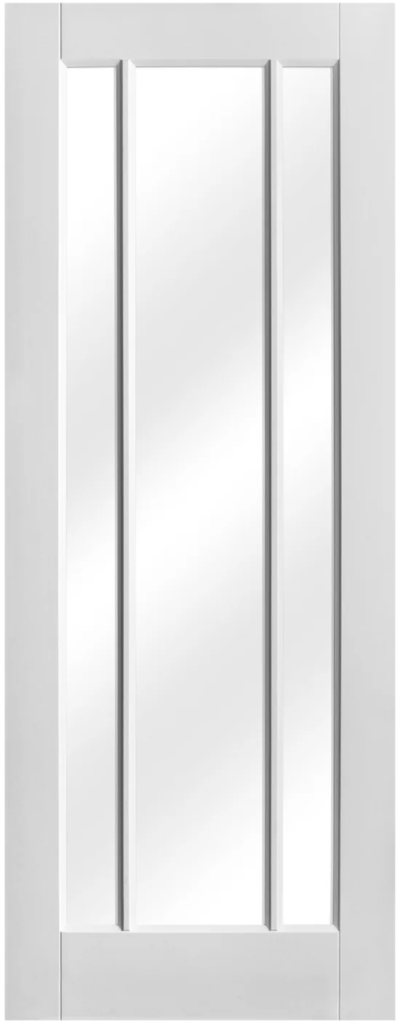 White Toledo 3 light glazed internal door